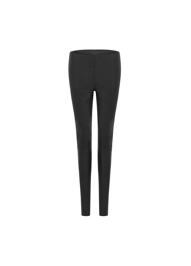 CCH HEART LEATHER LEGGINGS - Night Brown