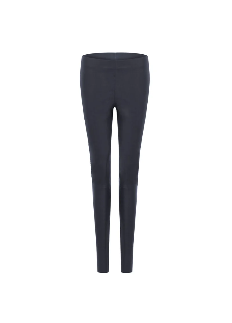 CCH HEART LEATHER LEGGINGS - Dark blue