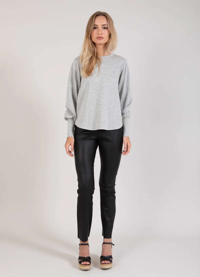 CCH HEART LEATHER LEGGINGS - Black