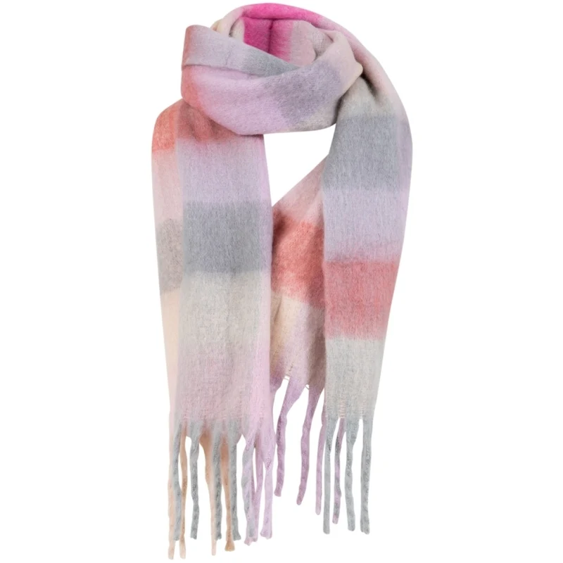CC HJÄRTA STOR RUTIG HALSÖRSLUT - Rose/pink mix