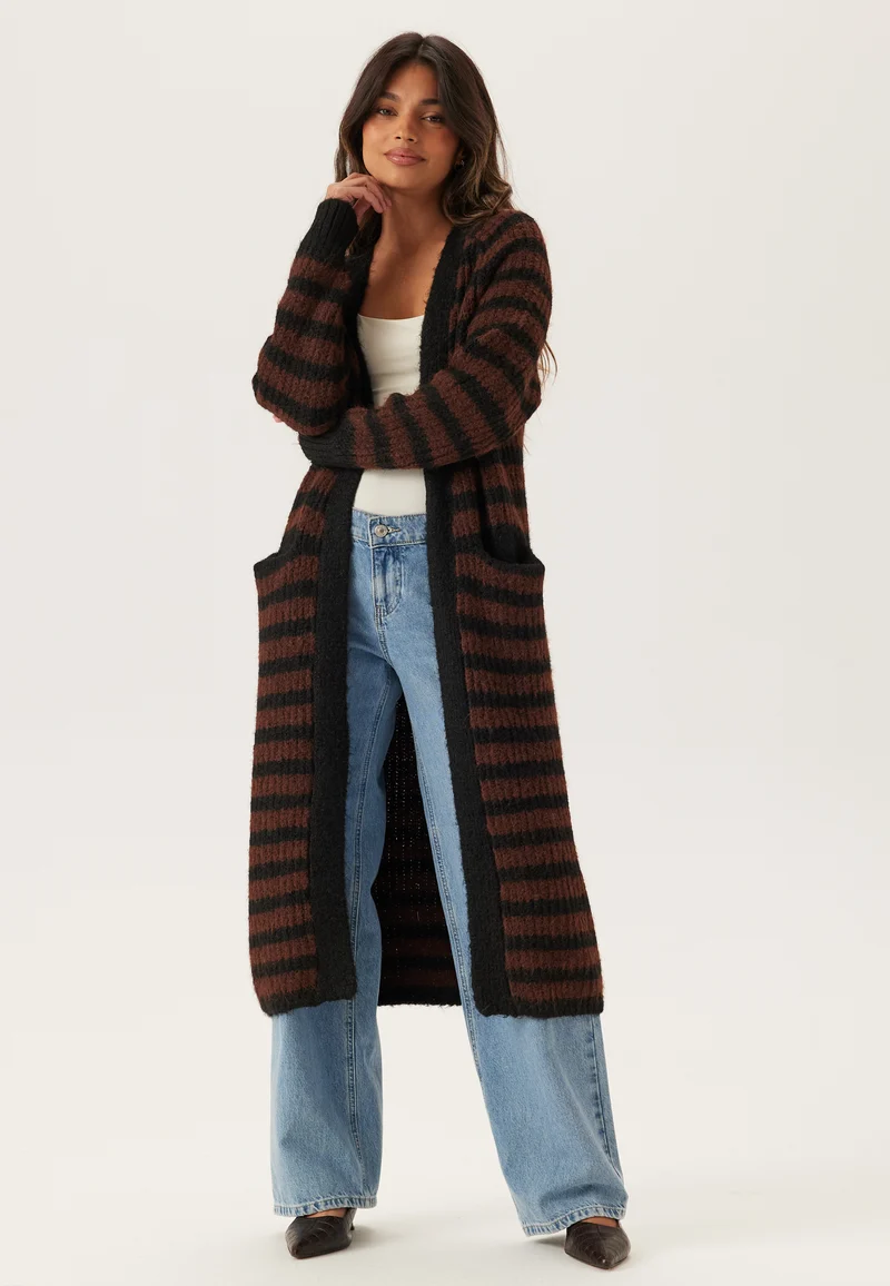Objmilu Ls Lo Long Knit Cardig
