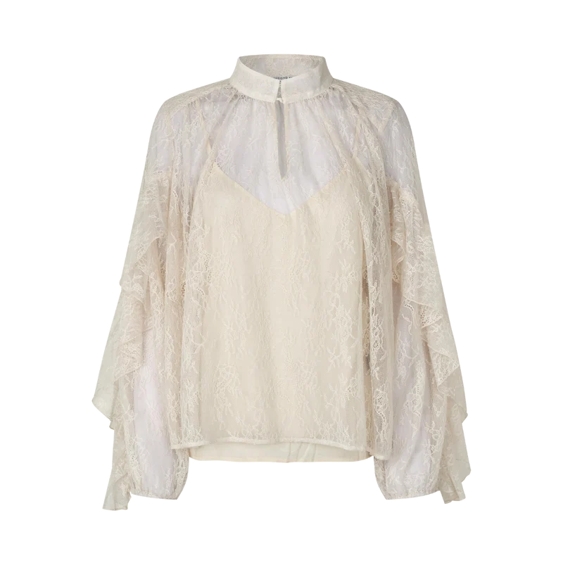Sybell Lace Blouse - Soft Beige