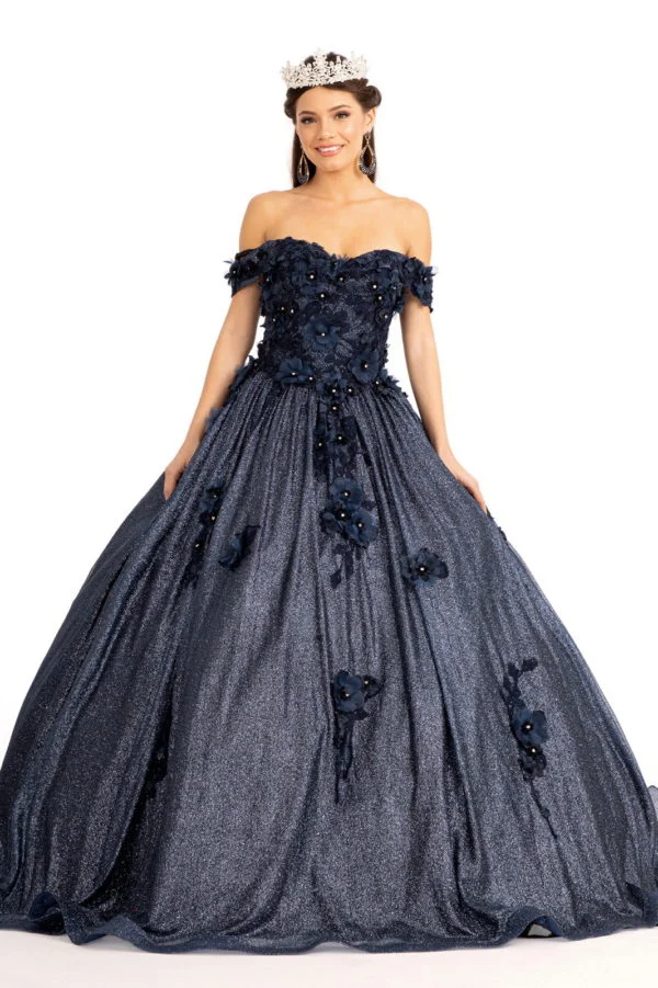 Elizabeth K - GL1971 - Blommig applikationsjuvel utsmyckad ballklänning Quinceanera klänning