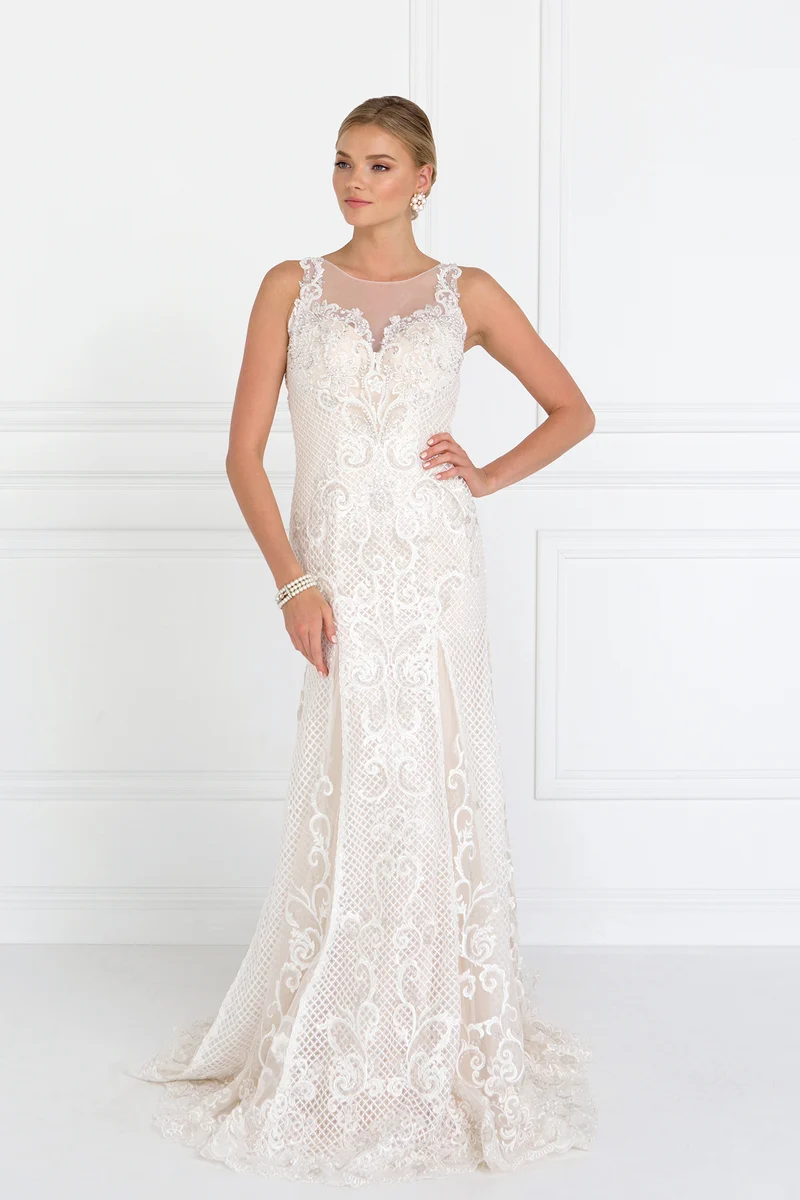 Elizabeth K - GL1588 - Lace Illusion Sweetheart Mermaid Brudklänning