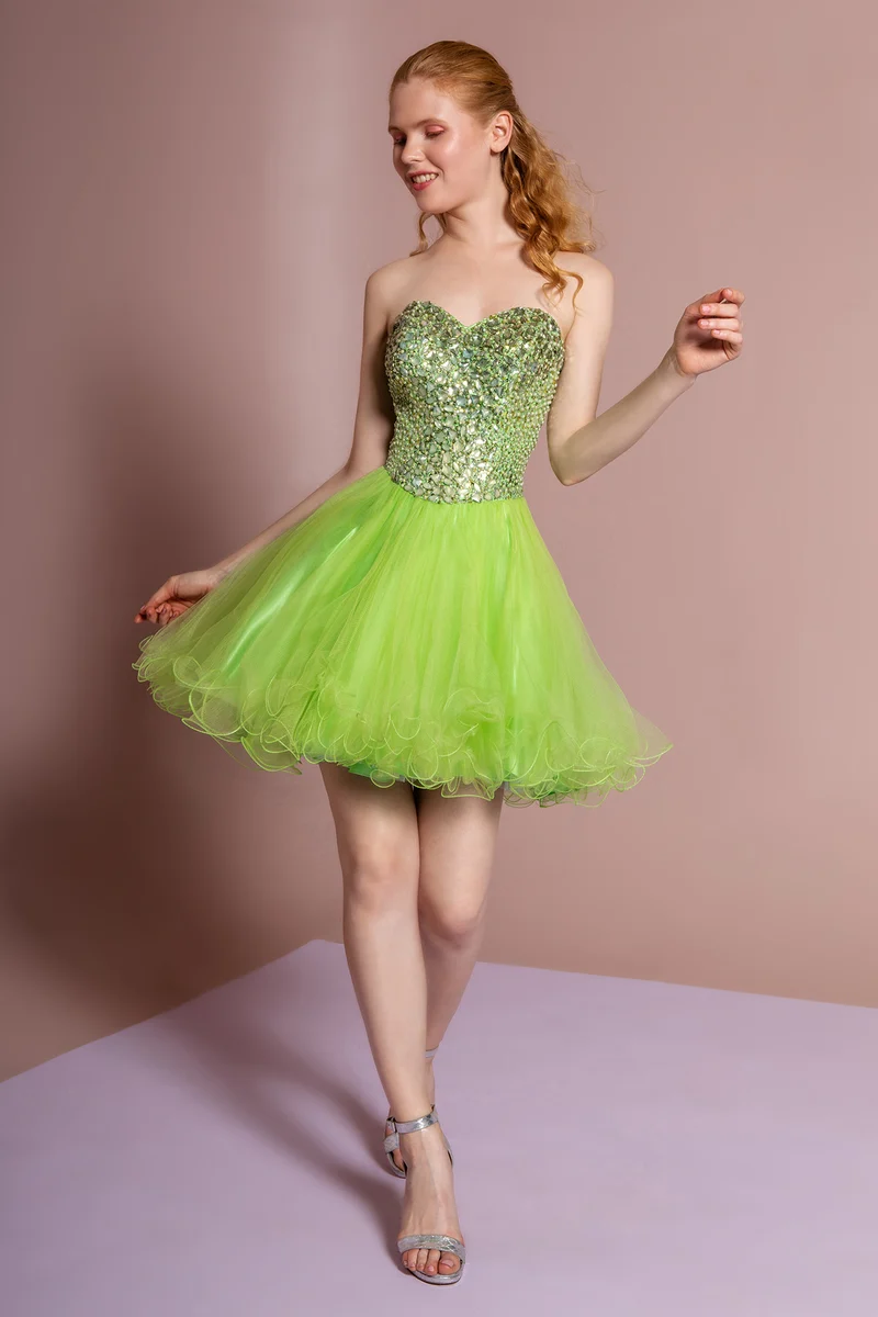 Elizabeth K - GS2034 - Sweetheart Tulle Cocktailklänning - Kort