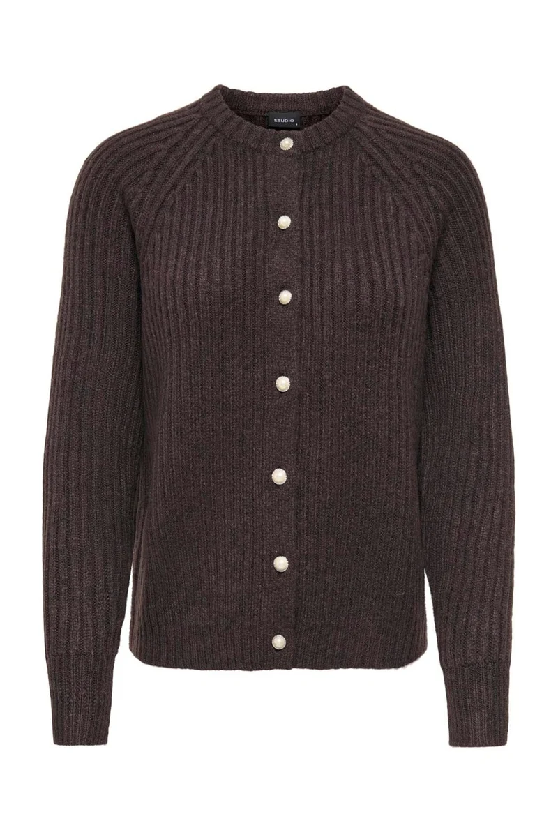 Only - Onlkalibu L/S Cardigan Knt - 5109877 Chocolate Brown