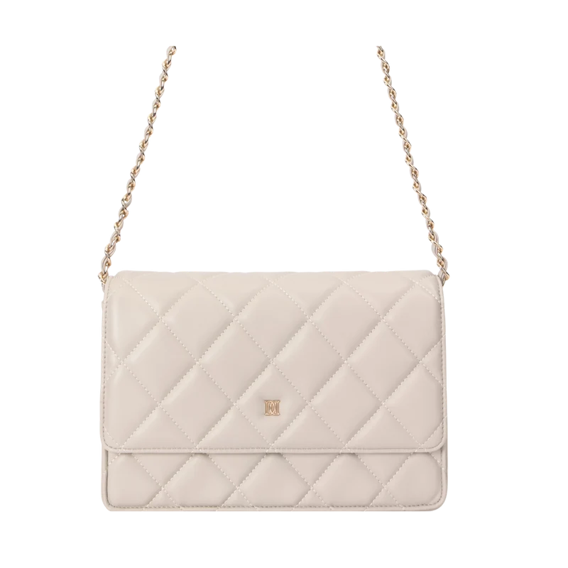 Leather Quilted Bag - Sand
