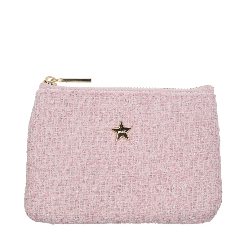 Tweed Mini Pouch - Cotton Candy