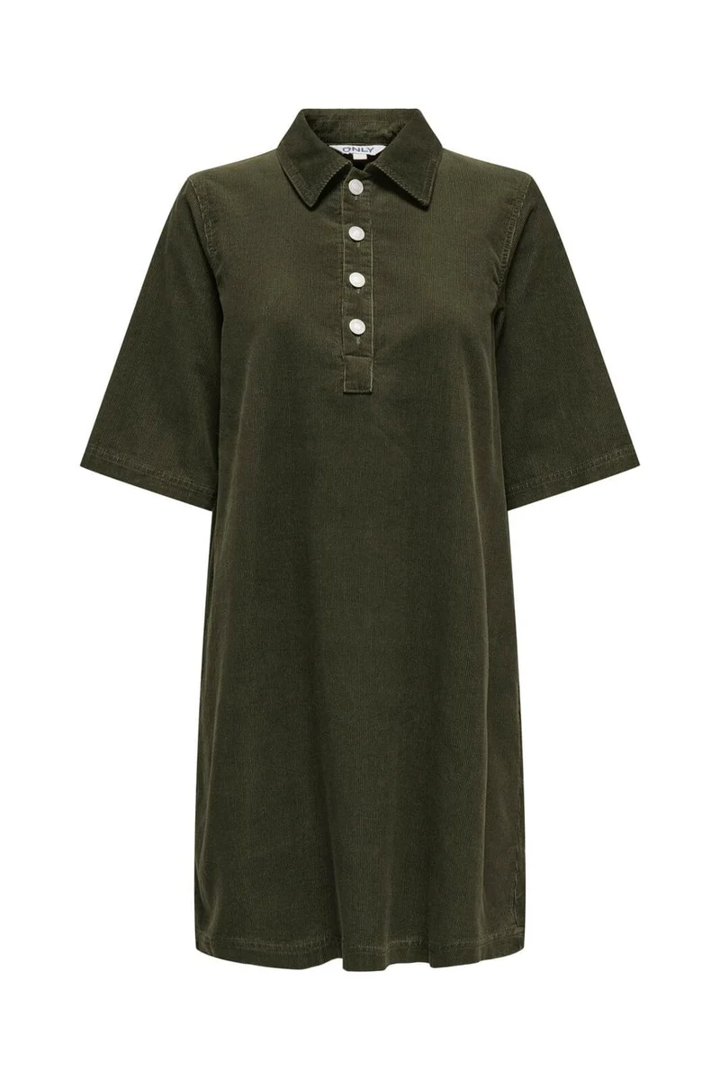 Only - Onlgry-Nessa S/S Cord Dress - 5124545 Forest Night