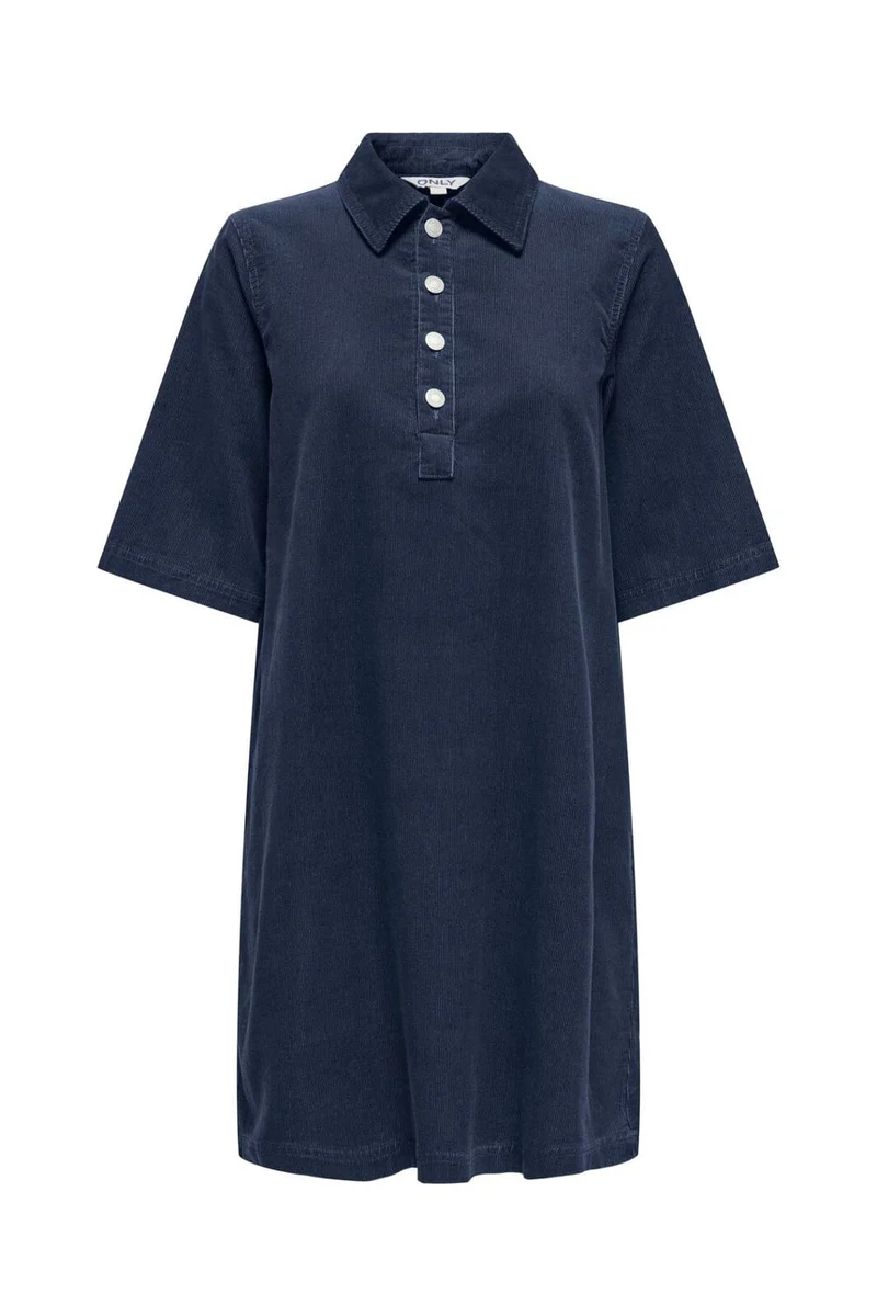 Only - Onlgry-Nessa S/S Cord Dress - 5124546 Navy Blazer