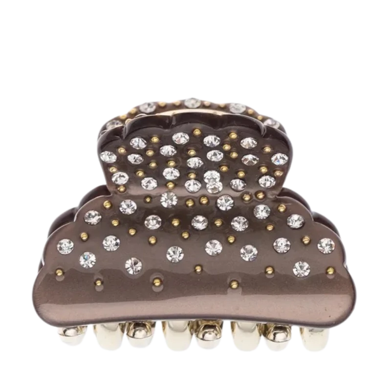 Crystal Hair Claw Small - Soft Brown