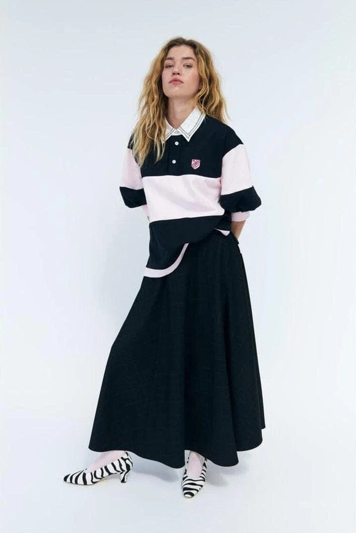 Cras - Aisha Skirt C740 - Dark Grey Check