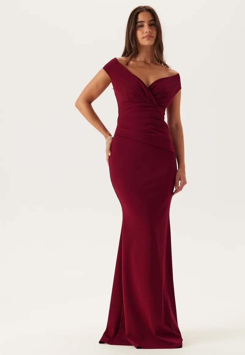 Bardot Pleat Maxi Dress