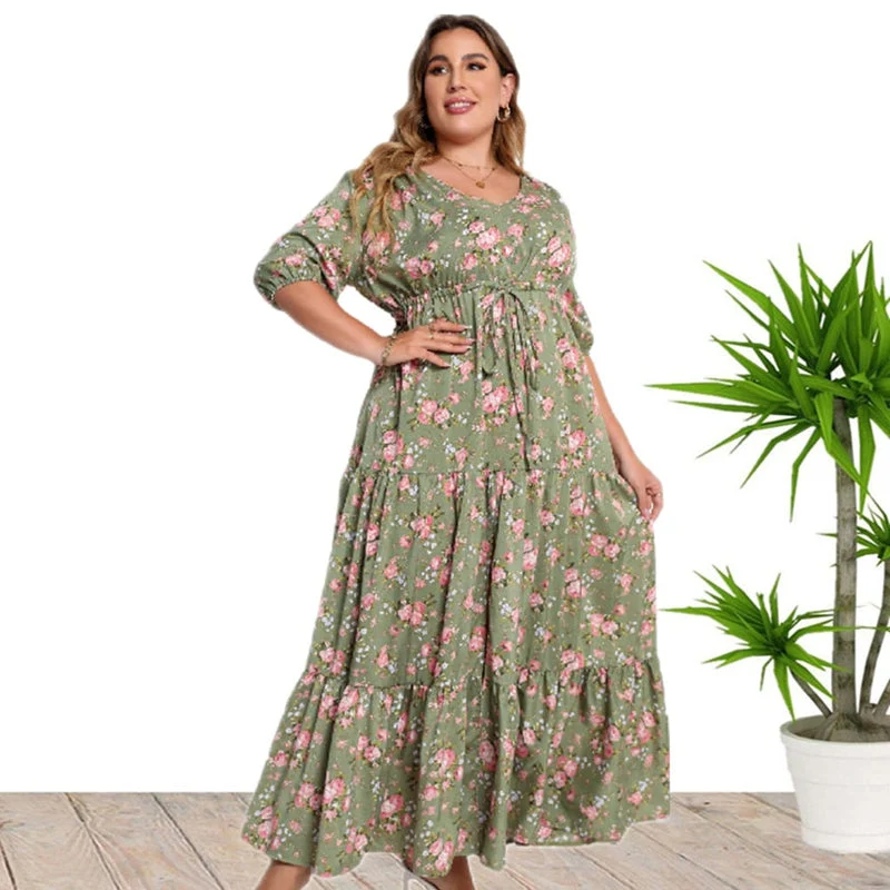 Sophie | Lätt Blommig Sommarklänning Dam