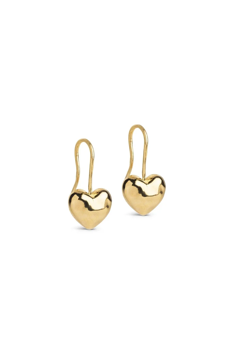 Enamel Copenhagen - Enearrings, Poma Drop Heart E443G - 925S/Gp