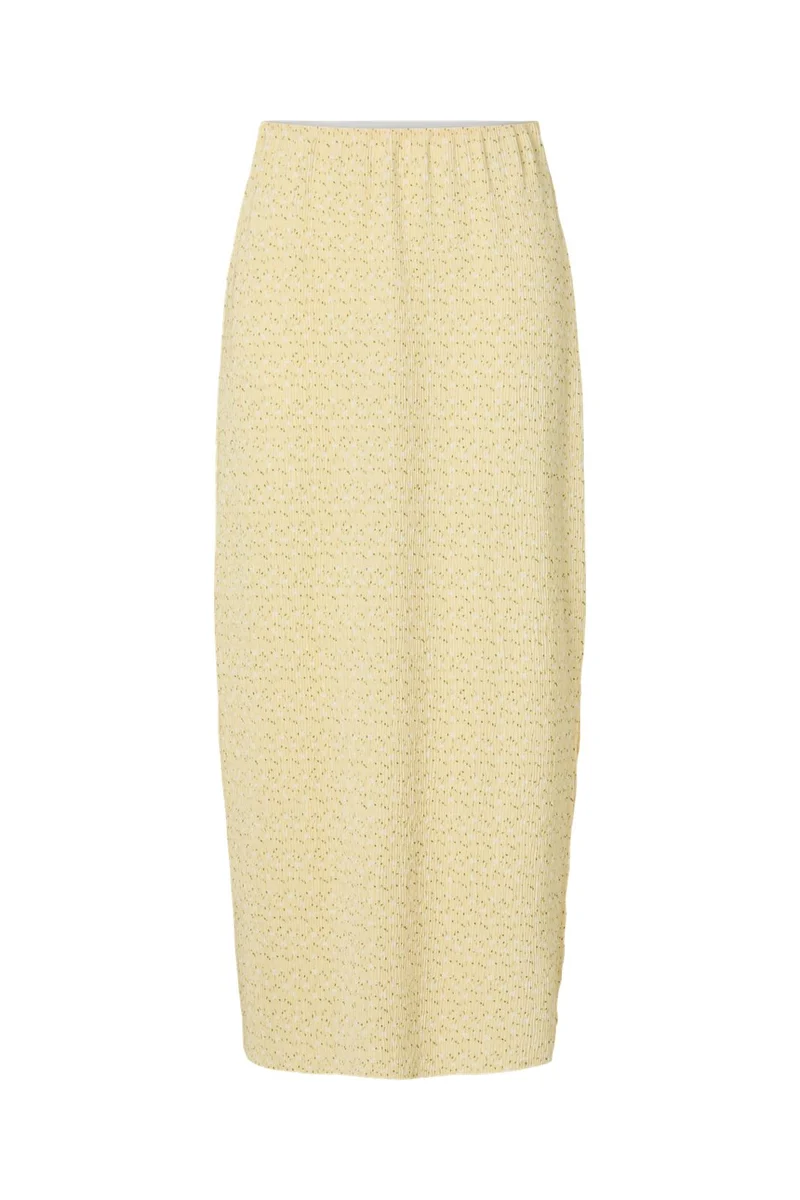 Pieces - Pcflora Ankle Skirt Msa - 4976249 French Vanilla Small White Flowers