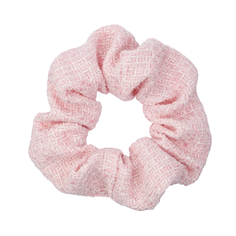 Tweed Scrunchie - Cotton Candy