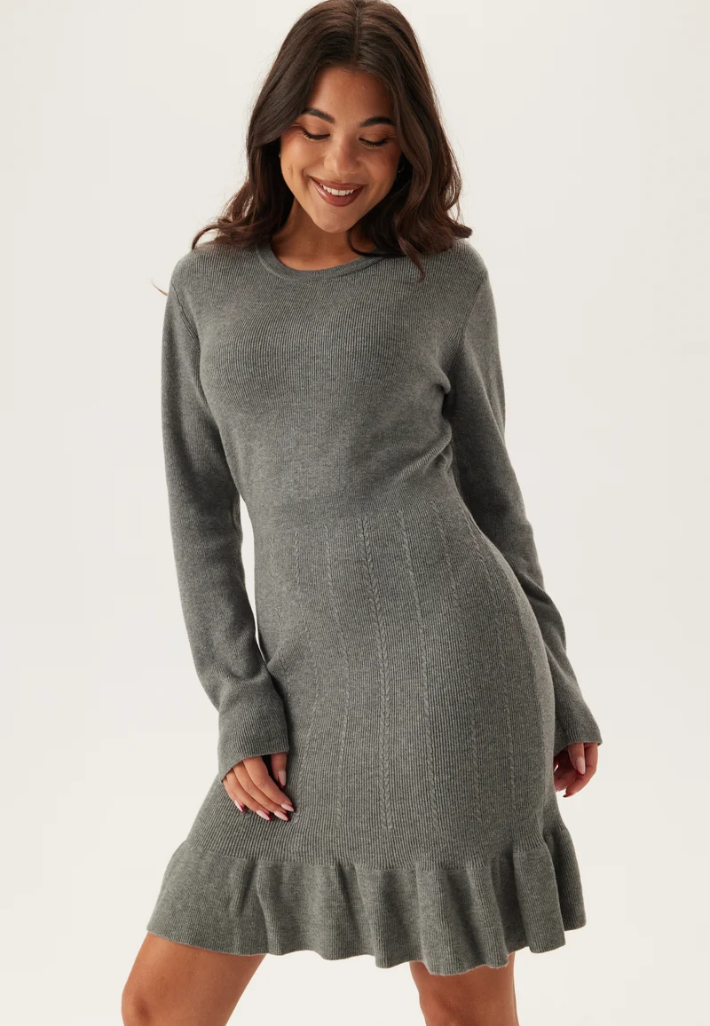 Vinorthy O-neck L/S FRILL KNIT
