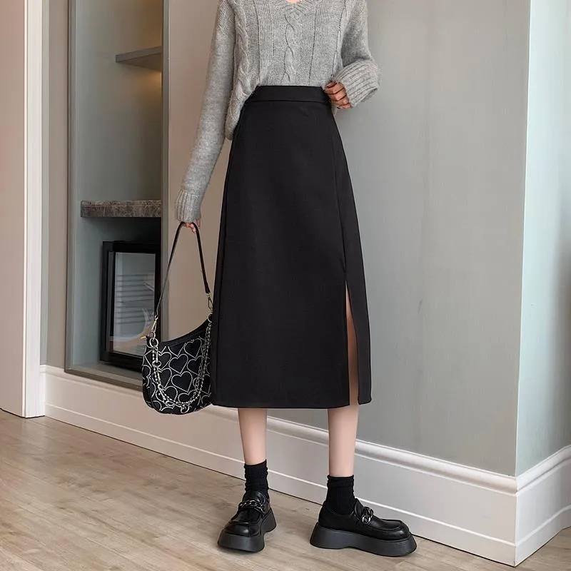 Liam | Elegant Hög Midja A-Linjekjol för Vardag och Fest