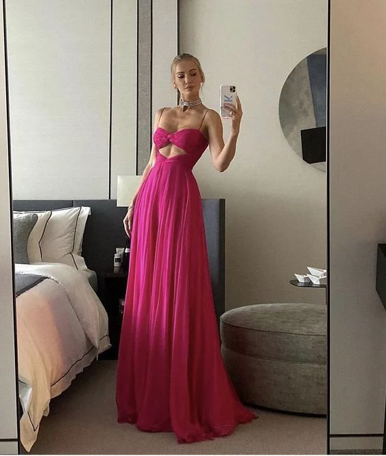 Elegant lång balklänning för kvinnor Sexiga enkla festklänningar