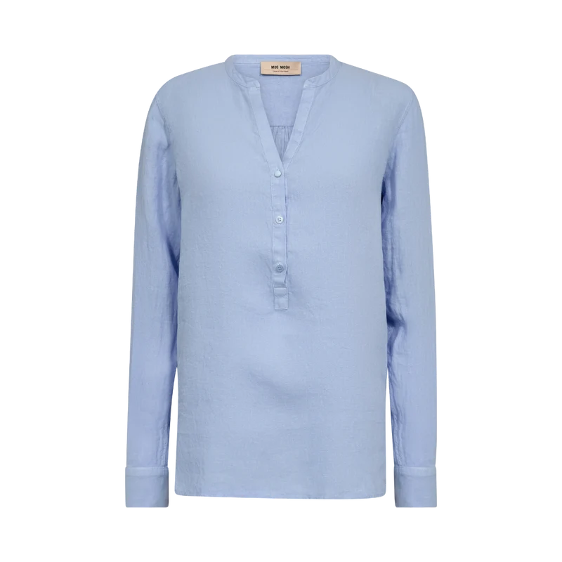 MMDanna Linen Blouse - Brunnera Blue
