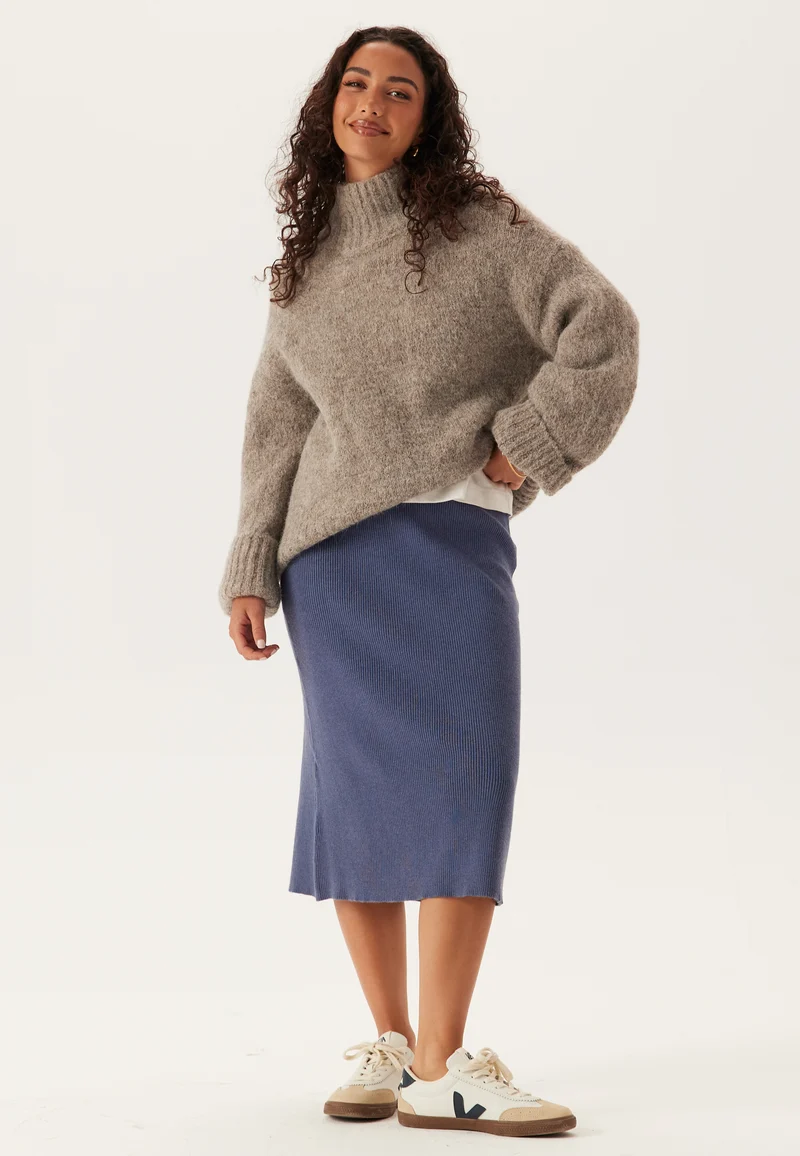 Vicomfy A-Line Knit Skirt
