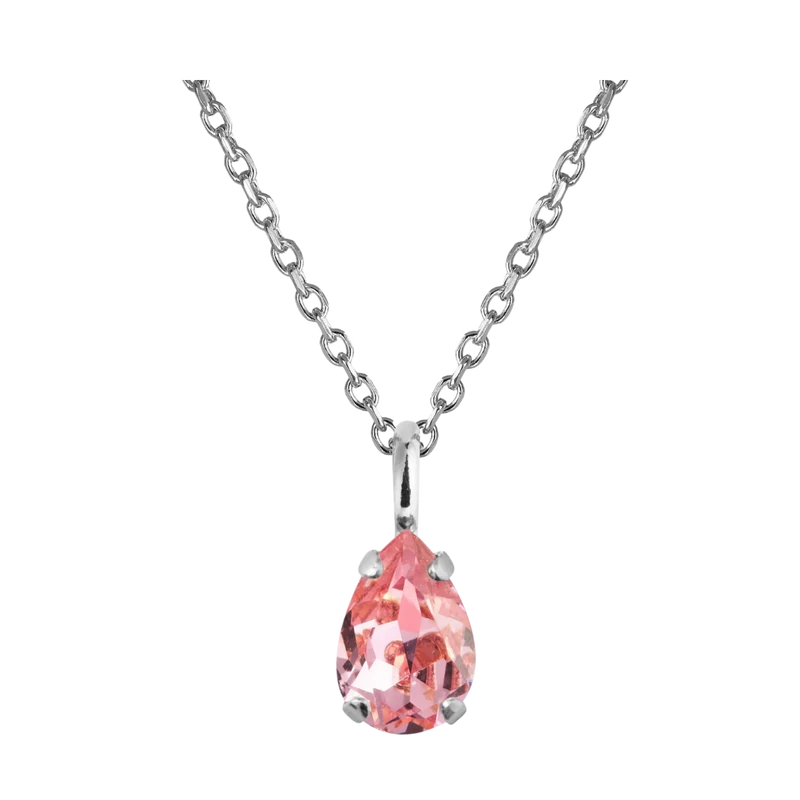 Amelia Necklace Rhodium - Light Rose