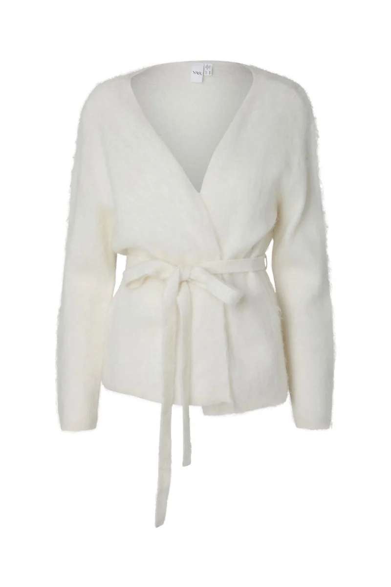 YAS - Yastilde Ls Belt Knit Cardigan - 5137941 Star White