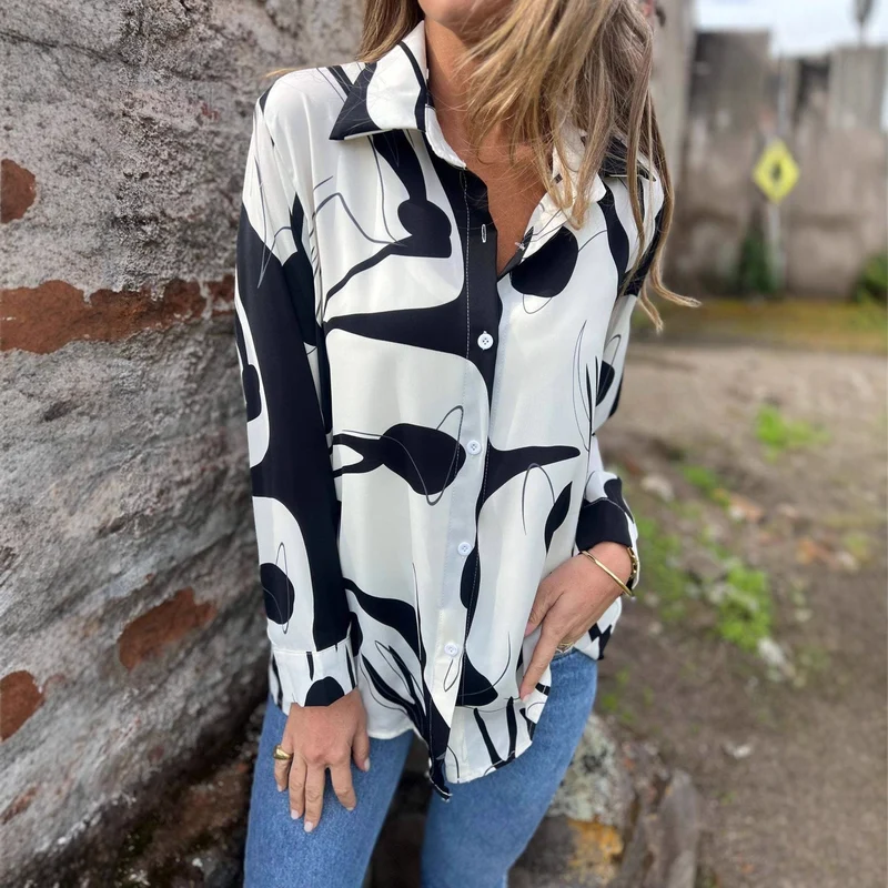Emily | Elegant Långärmad Topp med 3D-Mönster