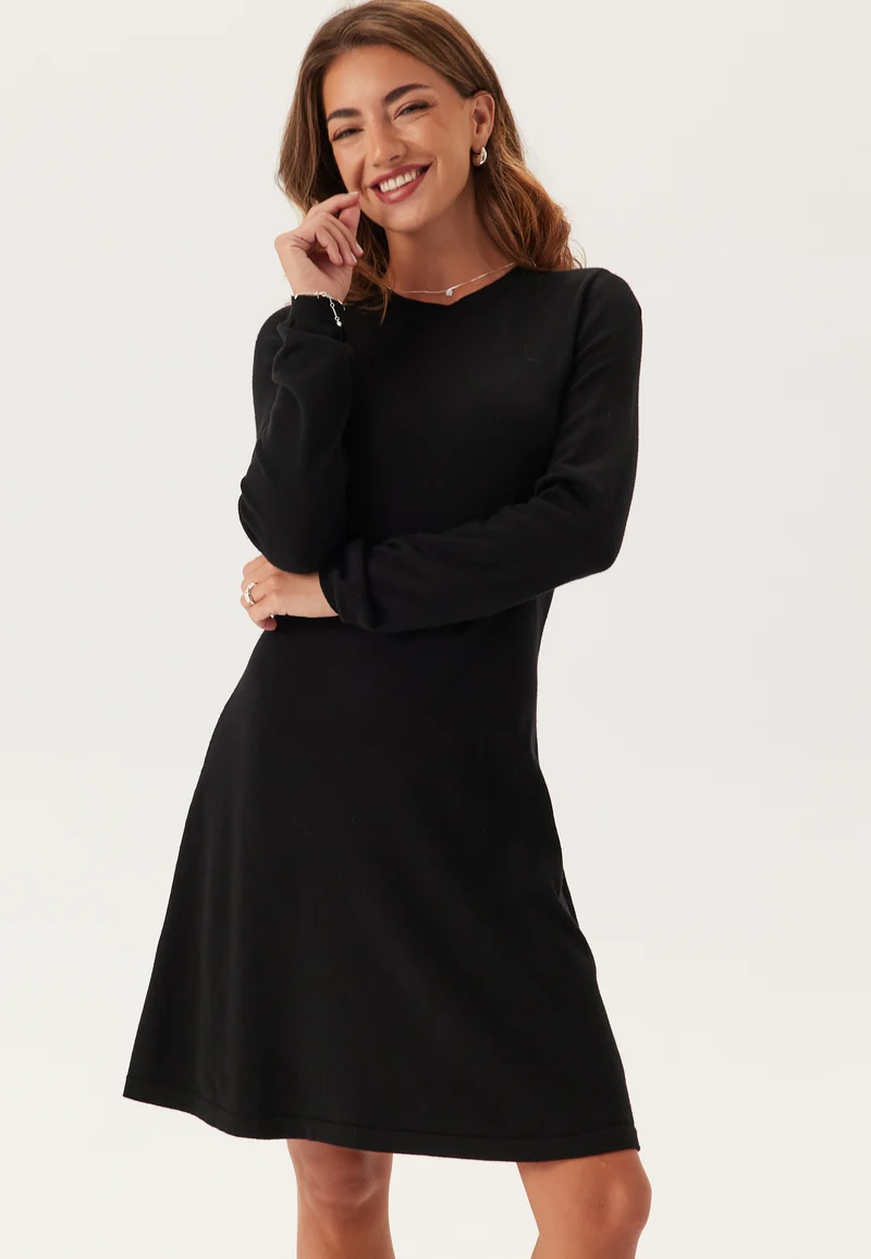 Vicomfy A-line O-neck Knit Dre