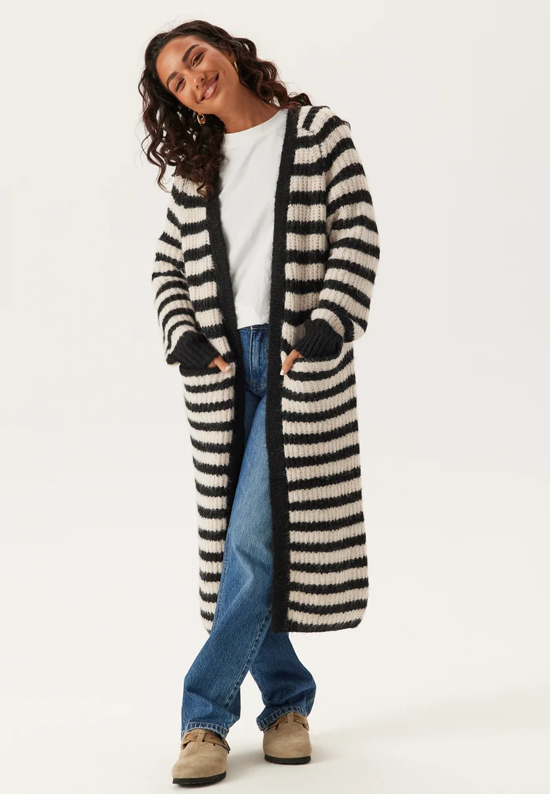 Objmilu Ls Lo Long Knit Cardig