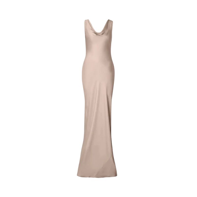 Leah Cowl Neck Maxi Dress - Champagne