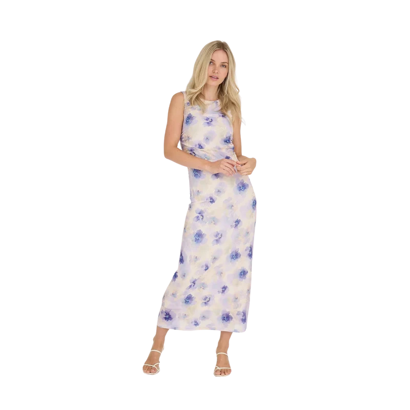 Belena Dress - Purple/Yellow