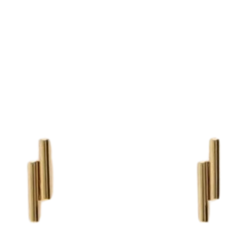 Studs twee staafjes - 1200 Gold