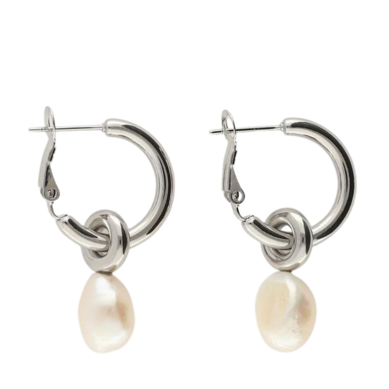 Oorringen Met Parel - 1500 Silver