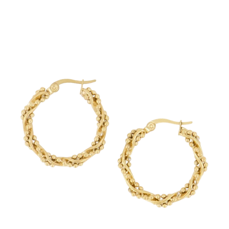 Oorringen Met Bolletjes - 1200 Gold