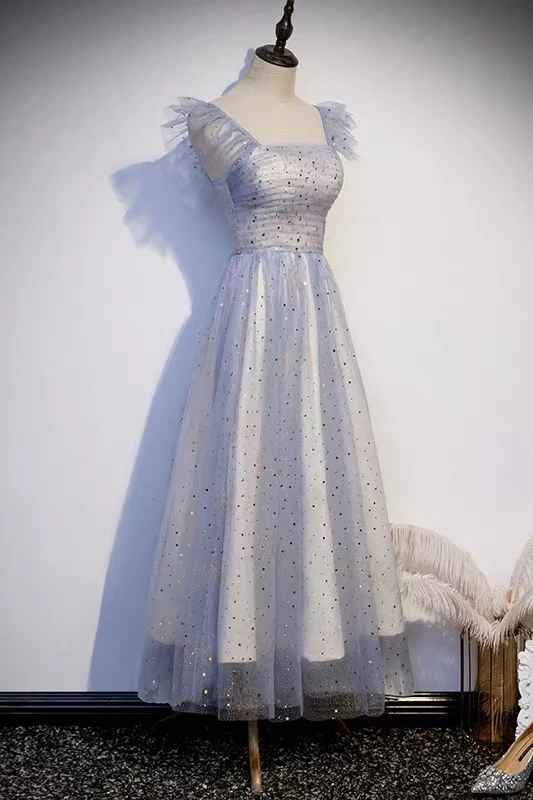 Vintage inspirerad Tyll Tea Längd Balklänning