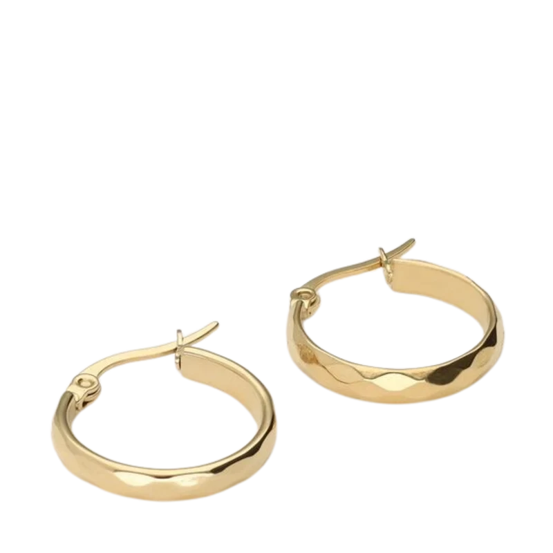 Oorbellen rond patroon - 1200 Gold