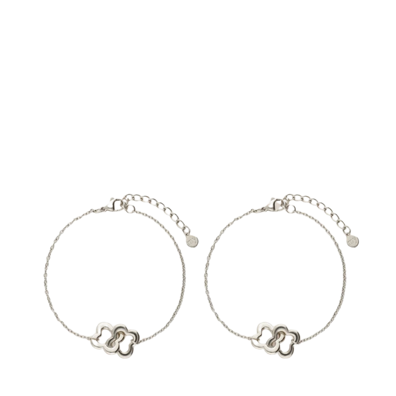 Bracelet set forever connected clover - Silver