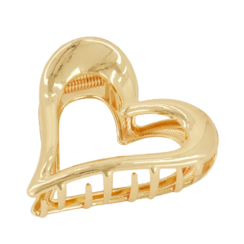Hairclip heart gold - Gold