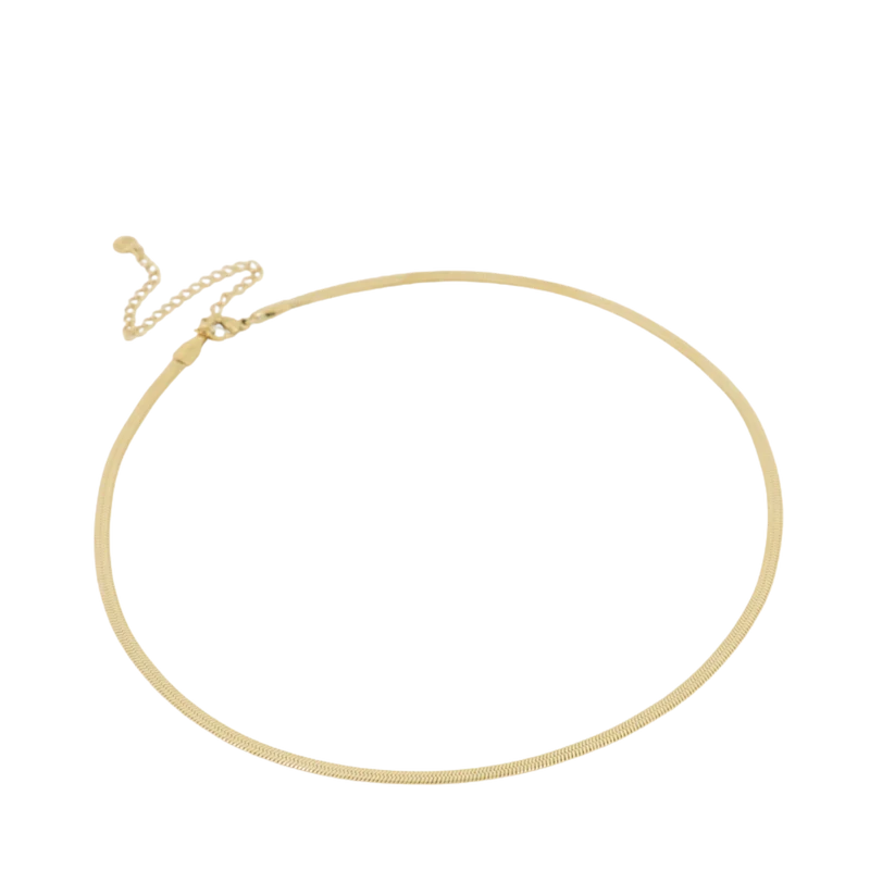 Flat chain necklace - Gold