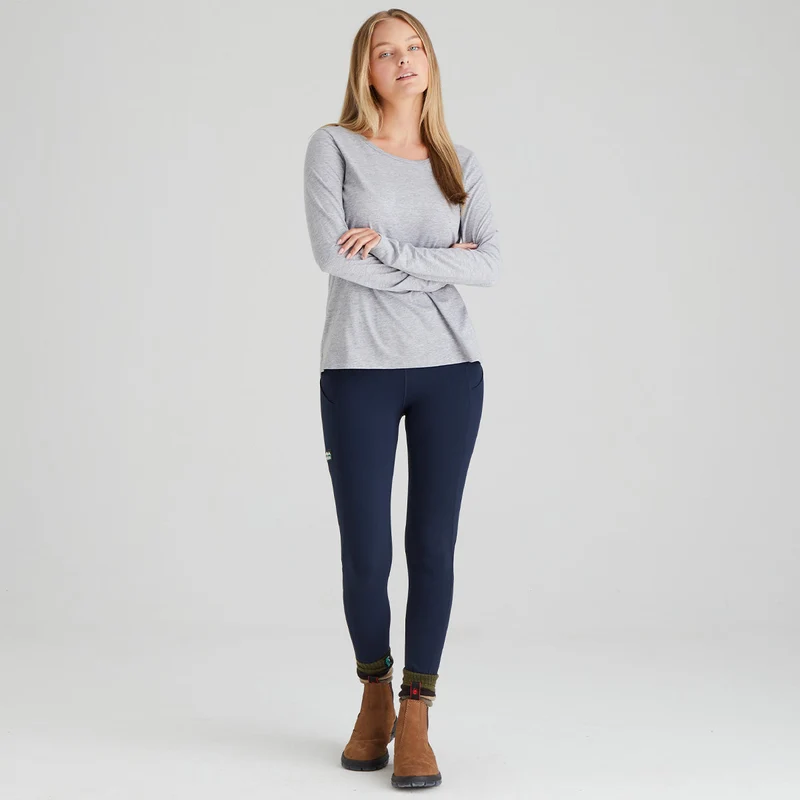 Mia | Slim Fit Mellanvikt Leggings med Dragsko och Fickor