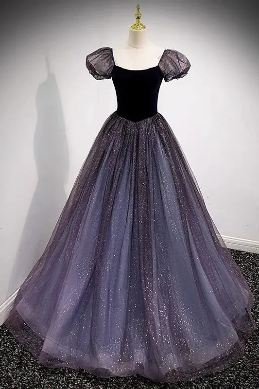 Princess Glitter Balklänning med bubbelärmar