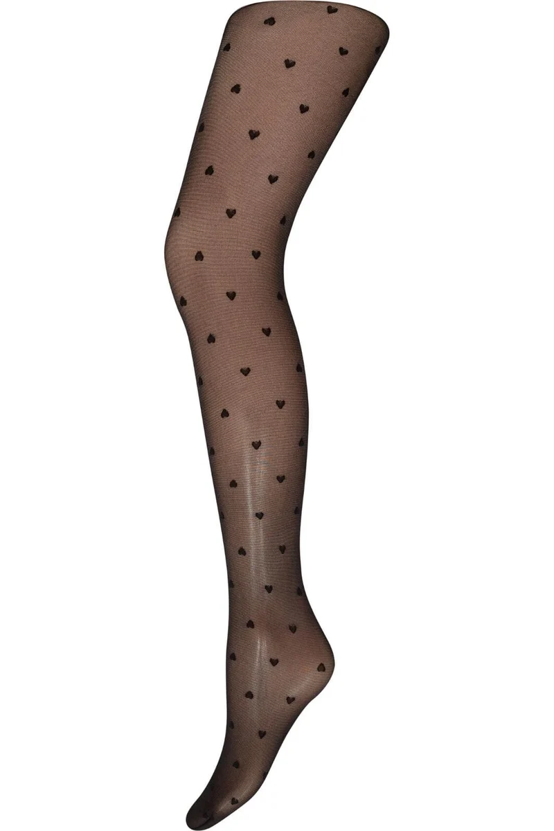 Decoy - Tights Hearts 20 Denier 16062-77 - 1100 - Black