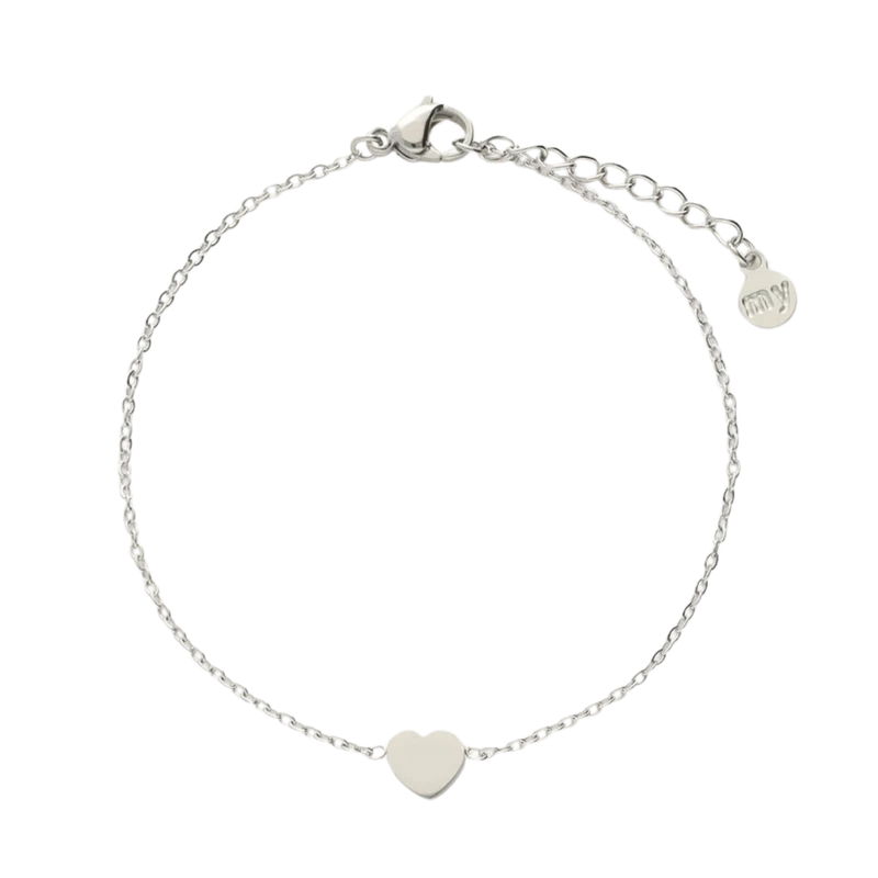 Bracelet With Heart - Silver