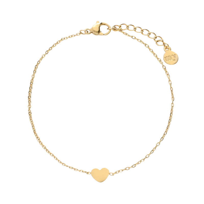 Bracelet With Heart - Gold