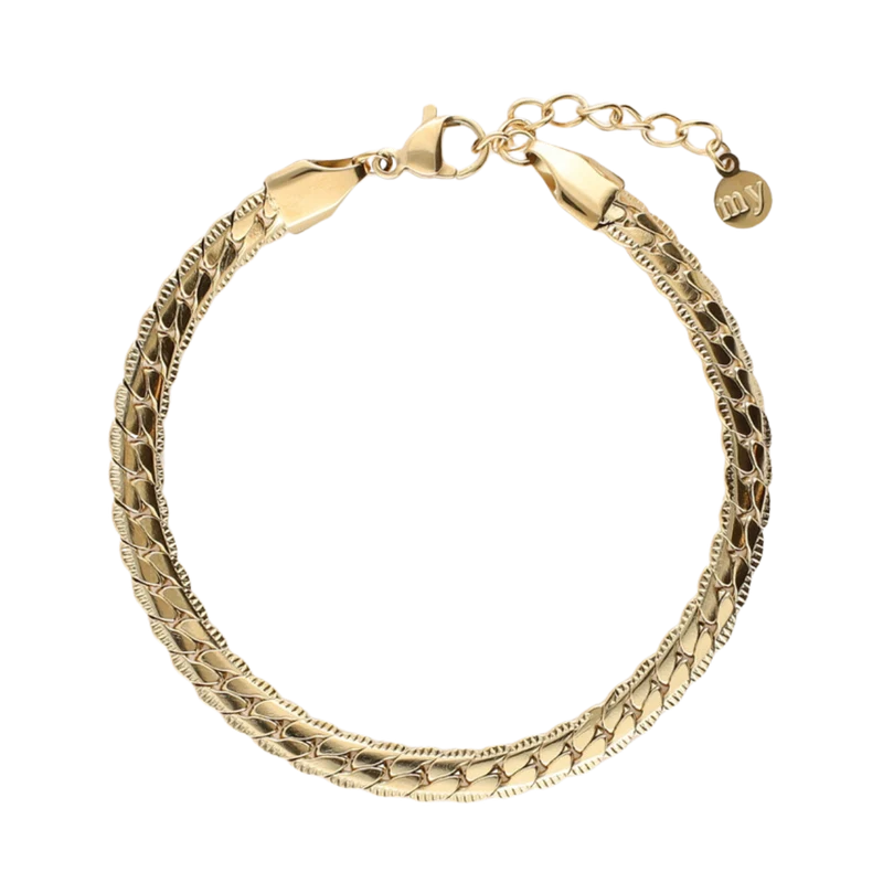 Bracelet flat link - Gold
