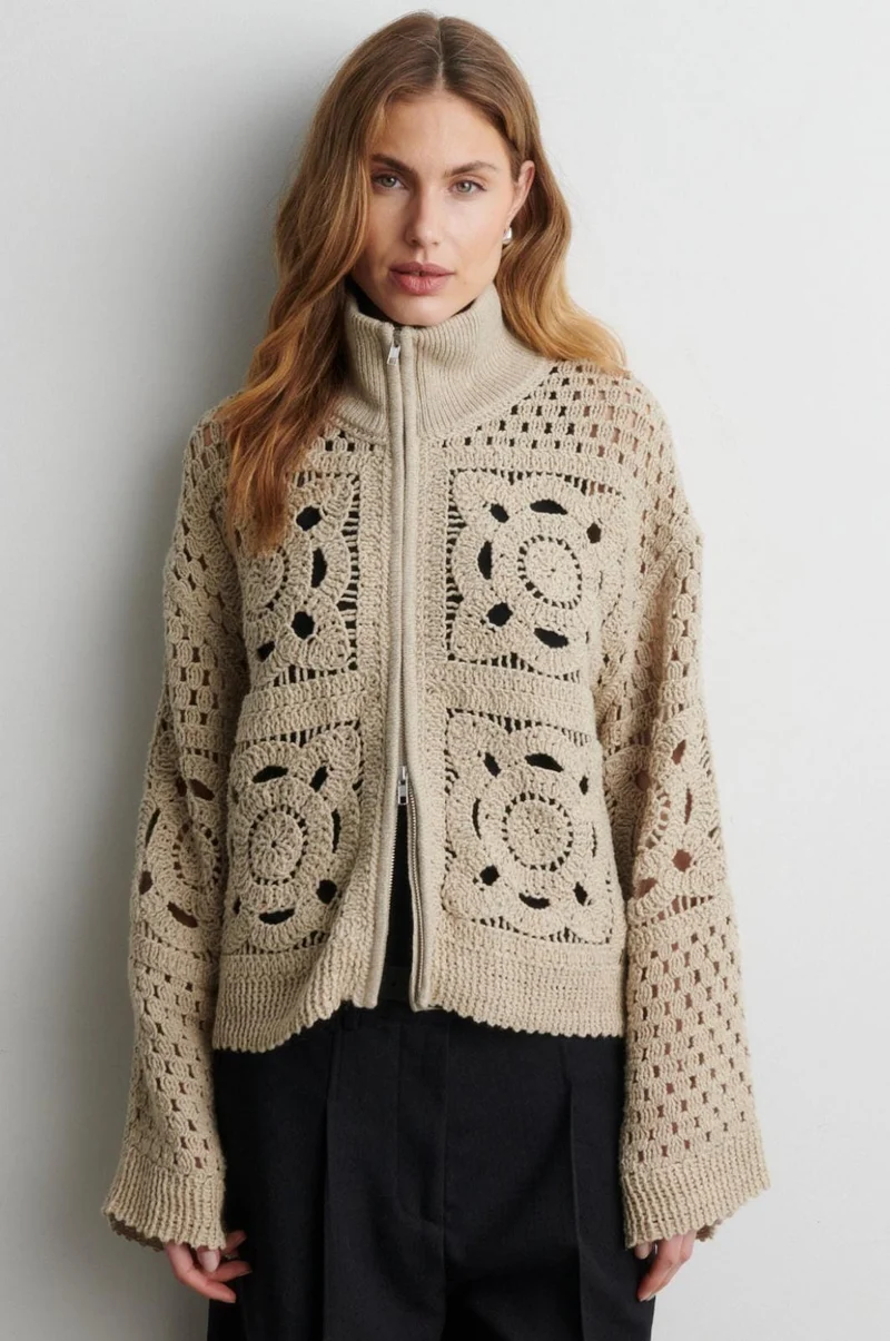 Second Female - Crosette Knit Cardigan 60906 - 6016 Camel