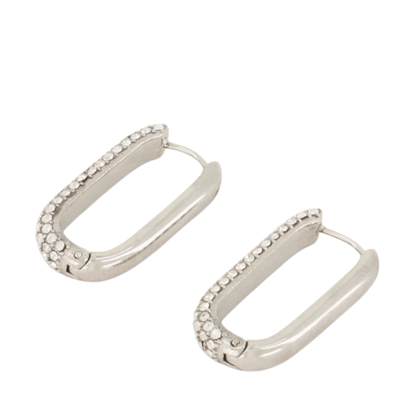 Rechthoekige Oorhangers Met St - 1500 Silver
