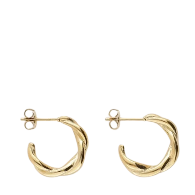 Earrings Turned - 1200 Gold